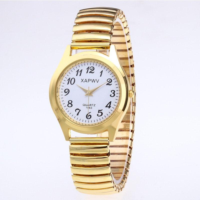 Digital Quartz Waterproof Couple Female Spring Elastic Band Mechanical Watch