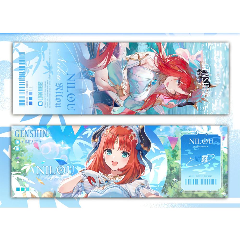 Genshin Impact Collection Karty Hry Záložka Furina Neuvillette Wriothesley Laser Oboustranná vstupenka Anime Tarotová karta Dárek