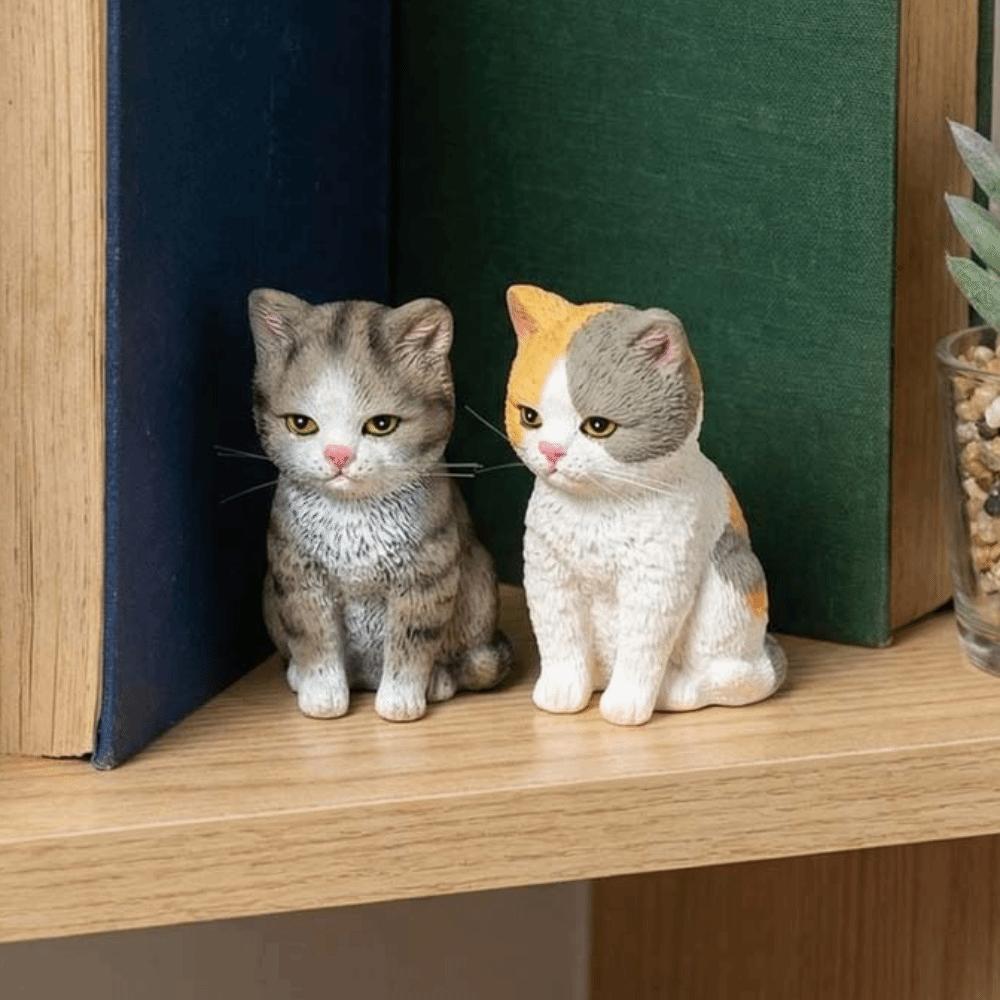 Cartoon Style Cat Statues Figurines Orange Cat Cat Decoration Micro Landscape