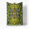 Vibrant Peacock Floral Print Throw Blanket Bohemian Bedspread Unique Sofa Cover Decorative Throw Blanket Dark Green Pattern