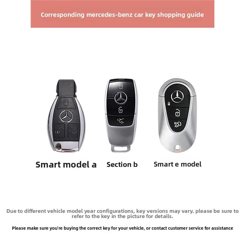 SFX1  Car Key Case Cover for Mercedes Benz 2022 C S Class W206 W223 S350 C260 C300 S400 S450 S500 TPU Shell Fob Holder Protector