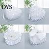 Wedding Ring Box Western Style Romantic Heart-shaped Hand Holding Holder Prop Lace Pillow for Valentine's Day Container