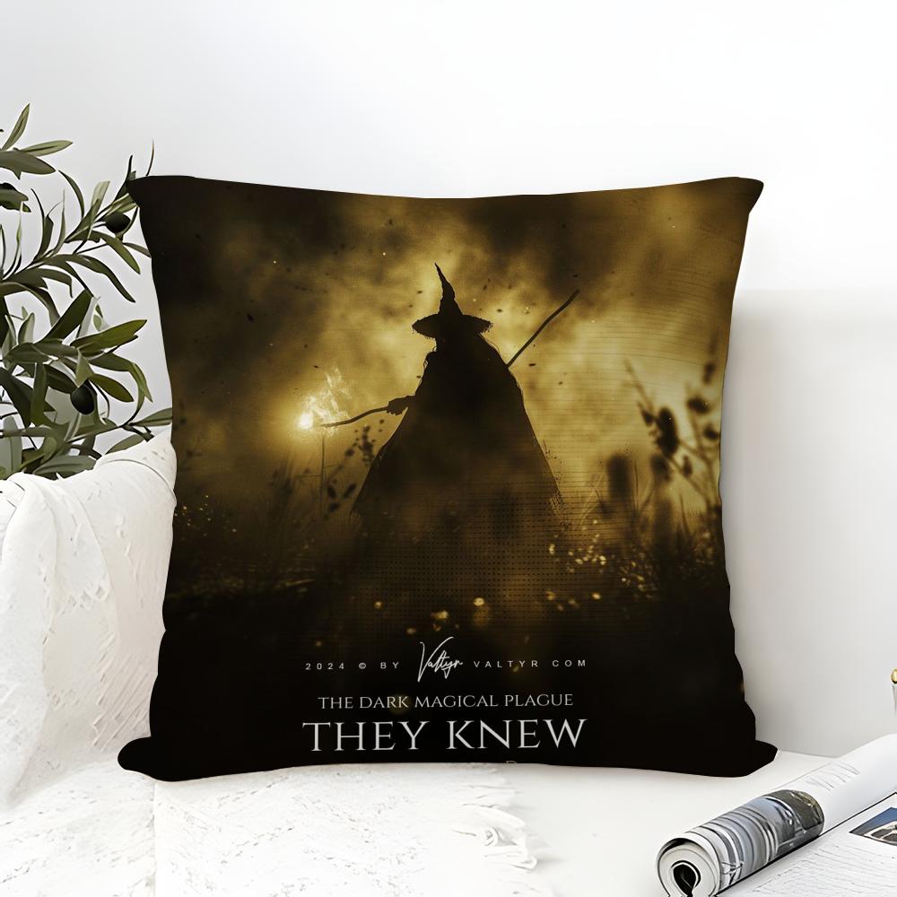 L-Legend Of The Dark Elf Witches & Curses Dark Magical Plague Linen Pillow Case Sofa Home Decor Cushion Cover Cushion Cove