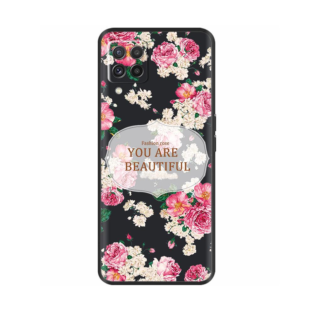 For Samsung Galaxy M22 M32 4G Case Phone Back Cover For Samsung M32 4G M22 F22 Case Soft Black Silicone Bumper Shell 6.4 Inch