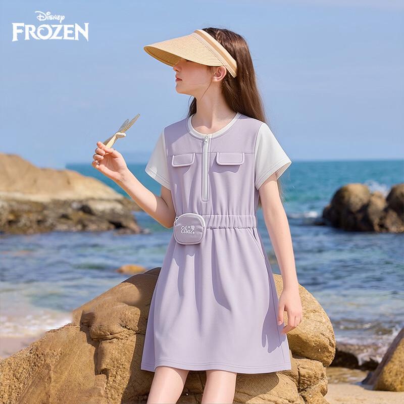 Disney Elsa Girls  Short Sleeve T-Shirt Dress 130