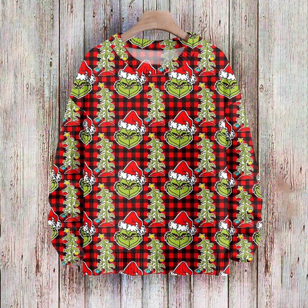 Christmas Sweatshirts For Women Knit Sweater Cute Shirt Fall Crewneck Pullover Tops