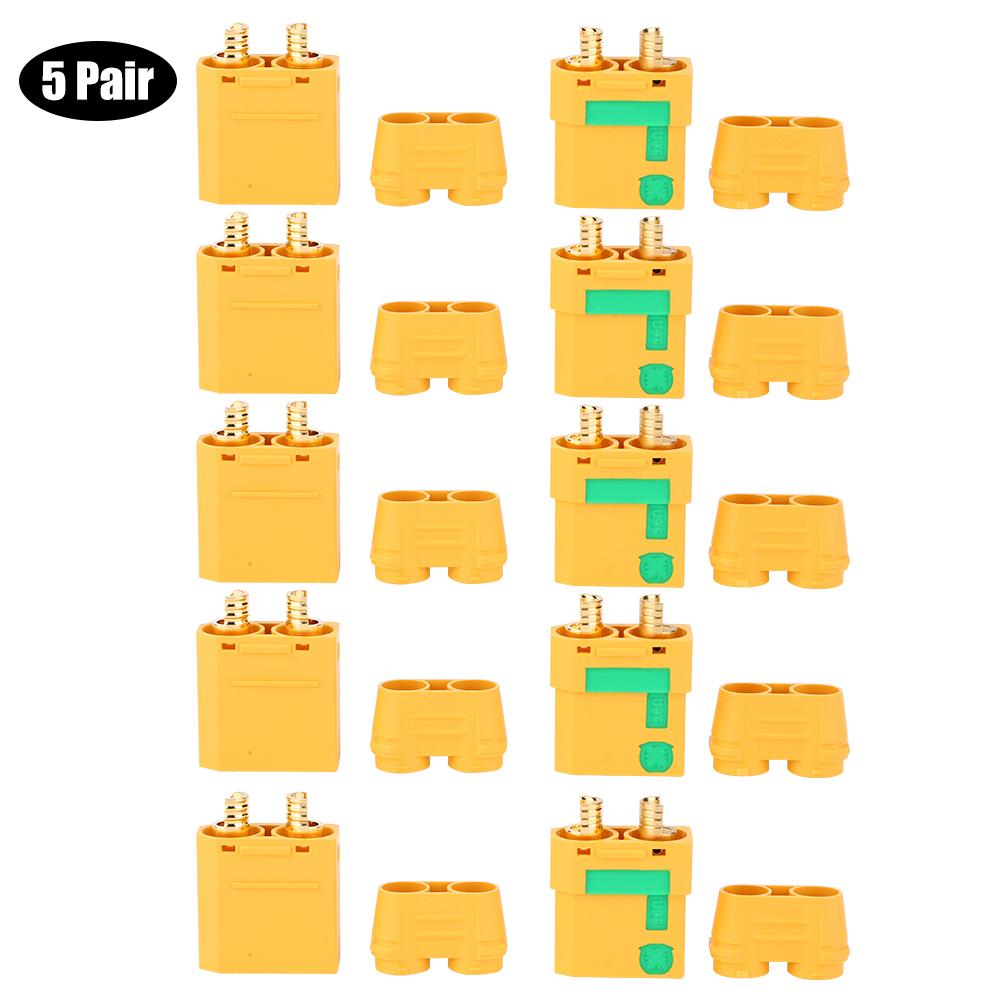 

5 Pair Banana Connector Plug Flame Resistant AntiSpark XT90S XT90 UL94V0 Connector Plug