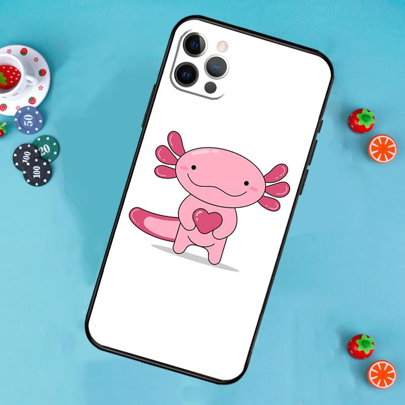 Süßes Tier Axolotl Handyhülle Für iPhone 17 Air 13 16 15 11 12 14 Pro Max 13 12 mini 15 16 Plus 16e Hülle Funda