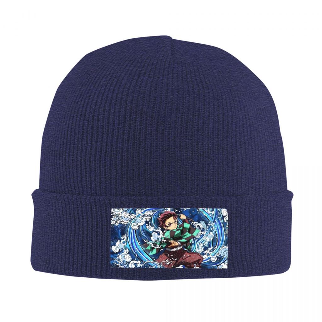 Demon Slayer Kimetsu No Yaiba Skullies Beanies Caps Unisex Winter Warm Knit Hat Adult Anime Unisexga Bonnet Hats Outdoor Ski Cap
