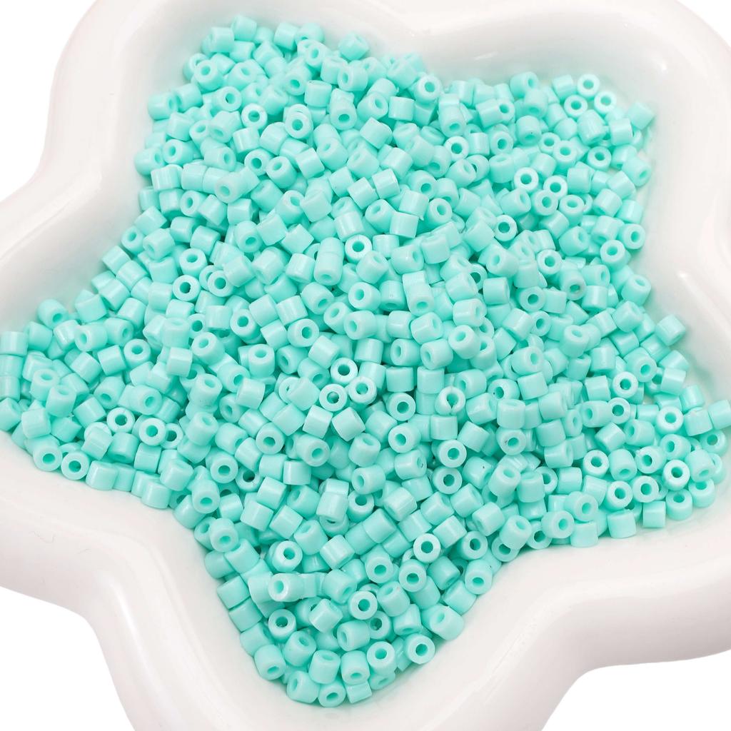 300pcs 4mm Acrylic Short Tube Beads Solid Color Seed Beads Accessories For DIY Jewelry Making