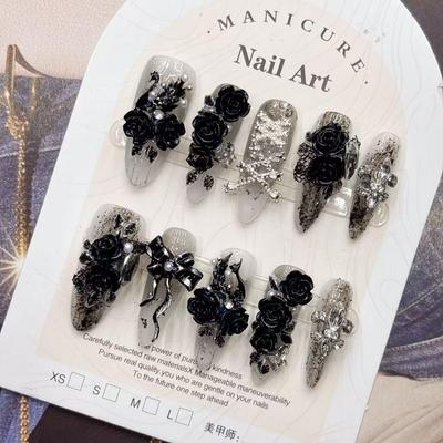 Dark Style Spicy Girl 3D Handmade High-End Wearable Nails
