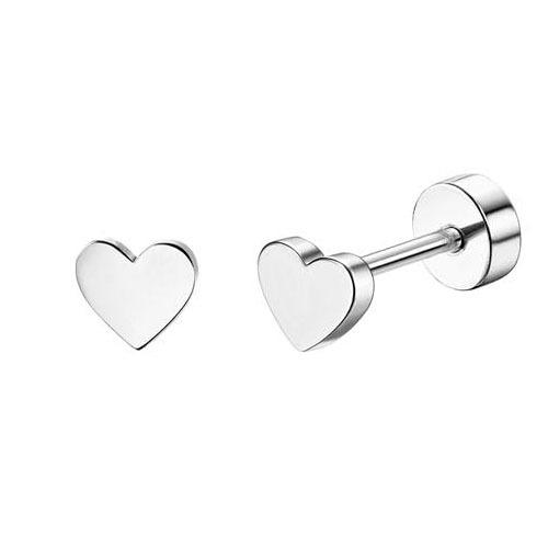Florideco 1Pair Hypoallergenic Flat Back Stud Earrings for Women Men Surgical Stainless Steel Cartilage Studs Earrings Piercing