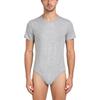 Men Sexy One Piece Lingerie Solid Color Short Sleeves Press Crotch Bodysuit Romper Pajamas