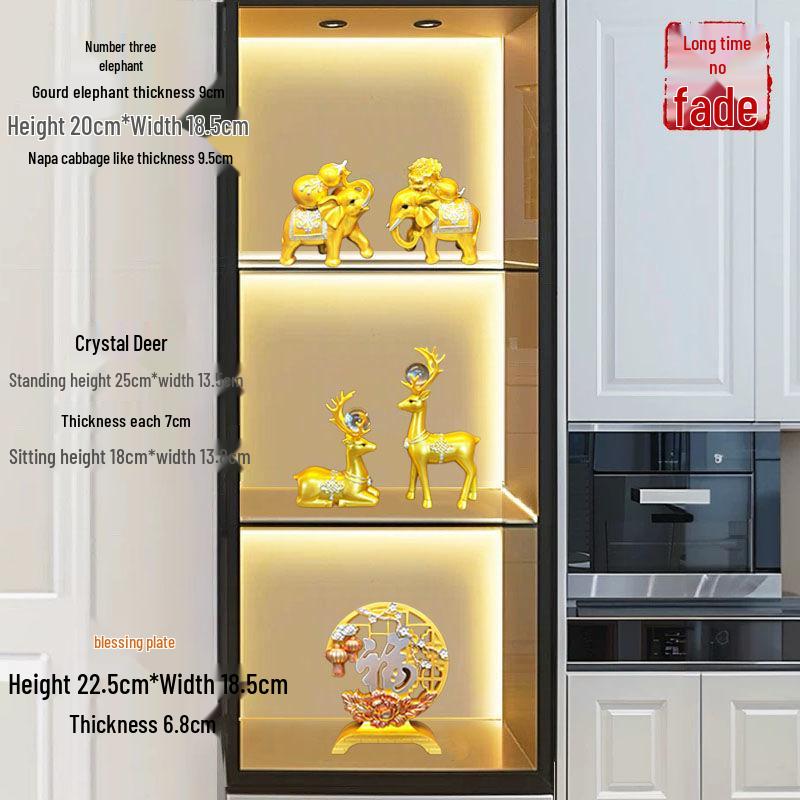 Luxury Wine Cabinet Ornaments for Living Room Entrance Decoration