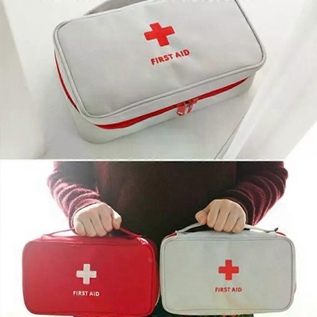 Medicine Bag Travel First Aid Kit Bag, First Aid Kit Emergency Portable Travel Outdoor Camp Survival Medical Bag Built In Pockets And Compartment (Red