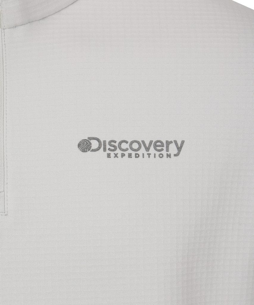 DISCOVERY EXPEDITION Men'S Performance Half-Zip High-Neck T-Shirt (L/Grey)