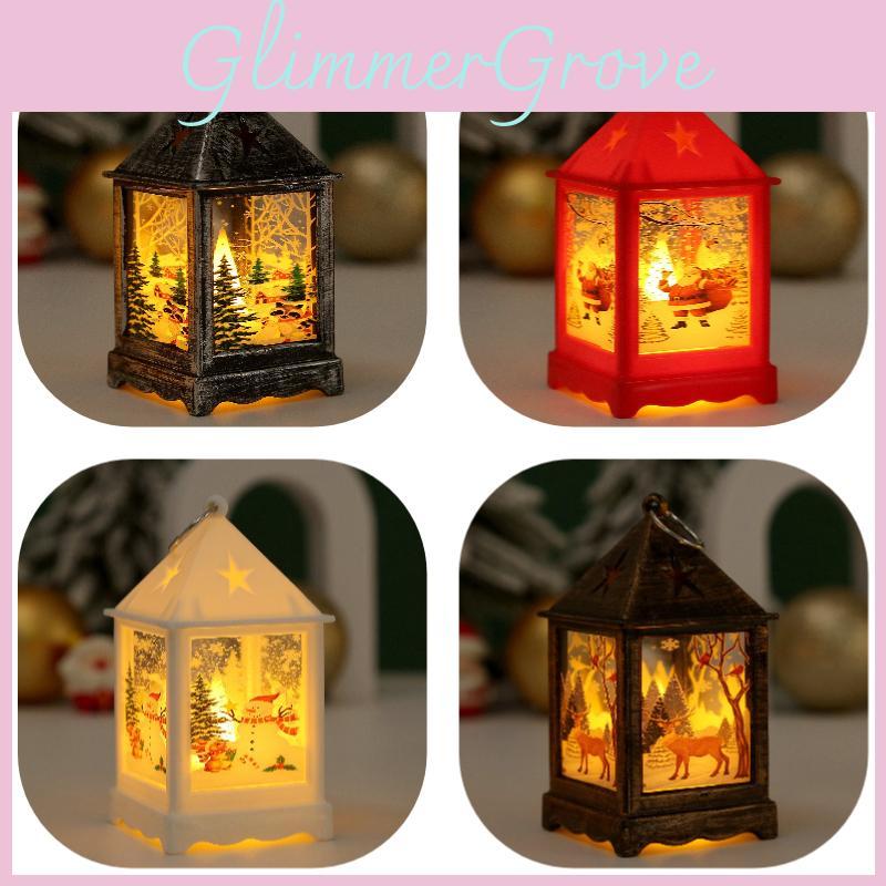 Christmas Led Electronic Candle Light Creative Decorative Night Light For Photography Props Plastic Glass Material
