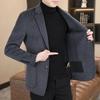Men's Thick Wool Blend Double-Sided Jacket, Autumn/Winter Short Suit Style