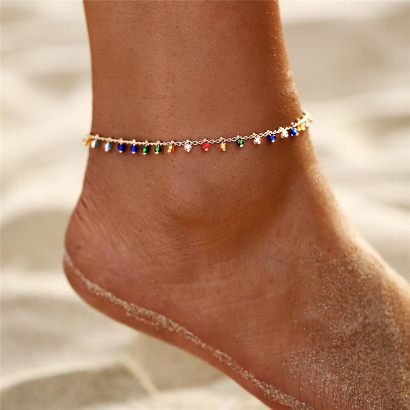 Vintage Multiple Layers Anklets For Women Retro Elephant Sun Pendant Foot Jewelry Barefoot Sandals Ankle Bracelet on the Leg New