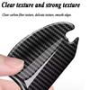 8PCS Carbon Fiber Pattern Car Door Bowl Protective Stickers Door Handle Anti-Scratch Stickers Drop Glue Anti-Collision Strips Pa