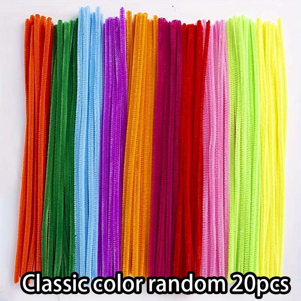 

20/100 шт. классические цветные мечтательные макароны сладкие нежные волосатые железные проволочные ручные волосатые корни твистер DIY материал волосатые полоски Classic Random 20pcs