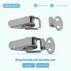 BHBL Cabinet Silver Tone Spring Loaded Toggle Switch Hasp 4 pcs