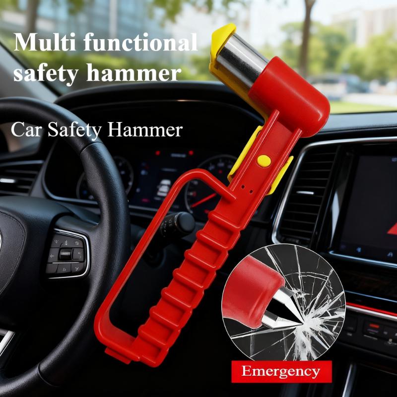 Car Safety Hammer Window Breaker Hammer Glass Breaker Multifunctional Escape Hammer Portable Car Emergent Rescue Escape Tools