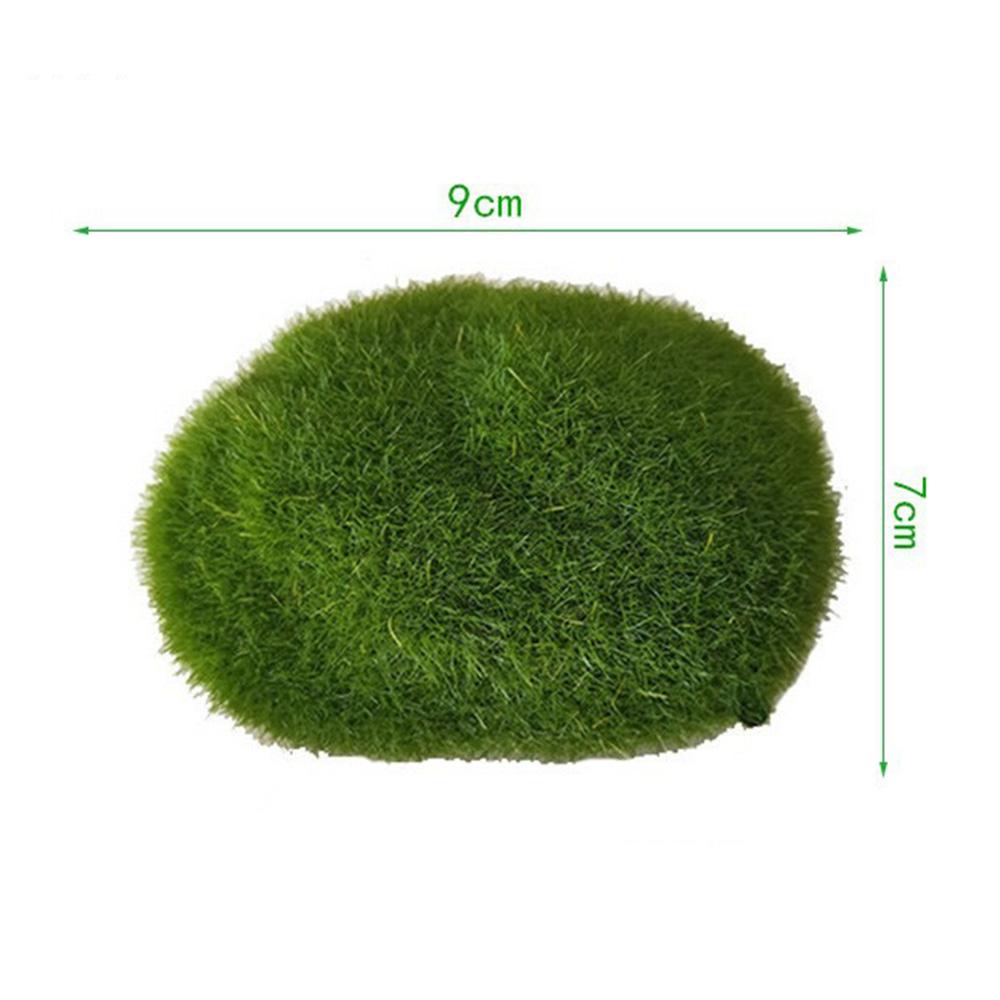 10PCS Artificial Moss Rocks 7 x 9cm Realistic Faux Stone Shooting Prop Decor Garden Glass Container Crafts