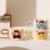 Foldable Cup Children's Gift Cartoon Ceramic Mug Cute High Value Water Cup Cup Home Student Breakfast Cup