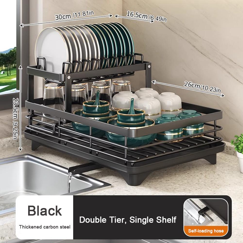 Dish Drying Rack with Drainboard Sink Organizer Dish Racks Dish Strainer Shelf for Kitchen Storage Counter Organizer
