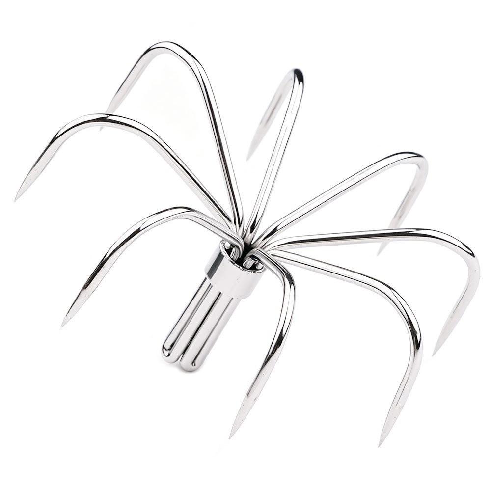 10pcs Pack Stainless Steel Squid Fishing Hooks 12 Claws Umbrella Needle Hooks  Octopus Lure Making