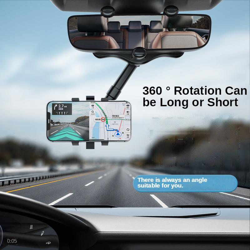 360 ° rearview mirror car phone holder and GPS holder swivel universal adjustable telescopic car phone holder car