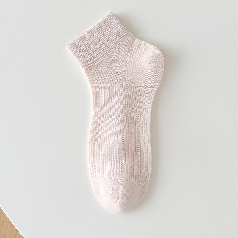 Female Summer Thin Mesh Breathable Sweat Absorption Lovely Small Fresh Boneless Short Tube Cotton Socks