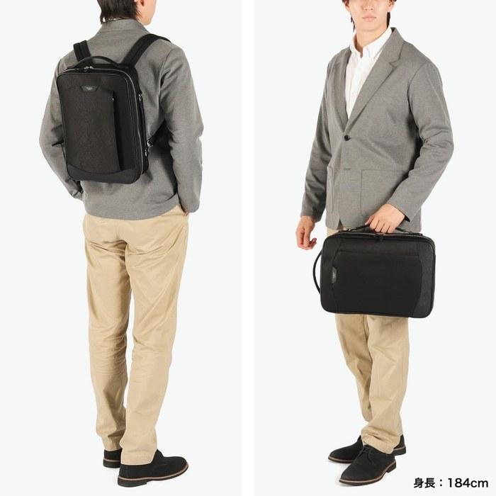 [Pelle Morbida] Capitano 2-Way Business Backpack CA305 BLACK 27x39x10cm