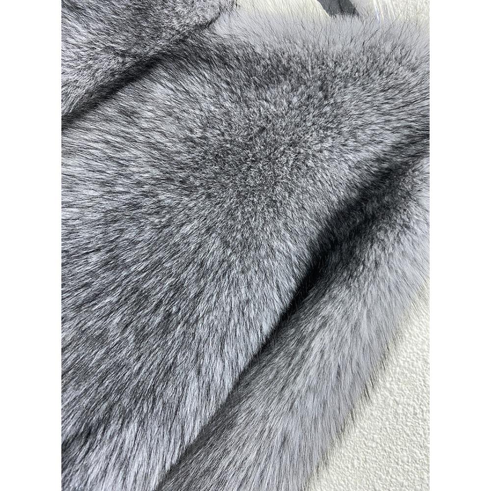 Fur Premium Imitation Fox Fur Environmentally Friendly Fur Coat Autumn and Winter V-neck Simple Women's Fur Coat