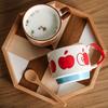 Underglaze Painting Japanese Coffee Mug 300ml Tea Cup Simple Milk Oatmeal Cup  Office