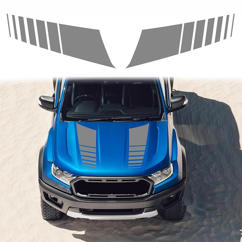2pcs Car Hood Stripe Stickers For Car Hood Bumper Vinyl Decals For Racing Stripes Bumper Decals For Car And Truck Hood Decals
