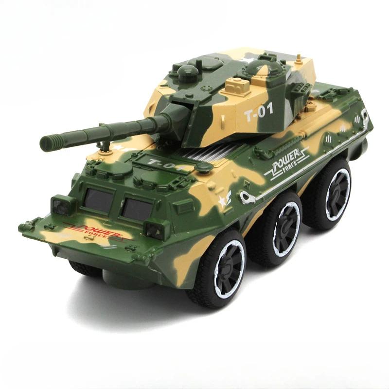 1:32 Scale Armored Personnel Carrier Model Car Toy Alloy Military Chariot Toy Models Music Light Pull Back Ornament Gift for Kid