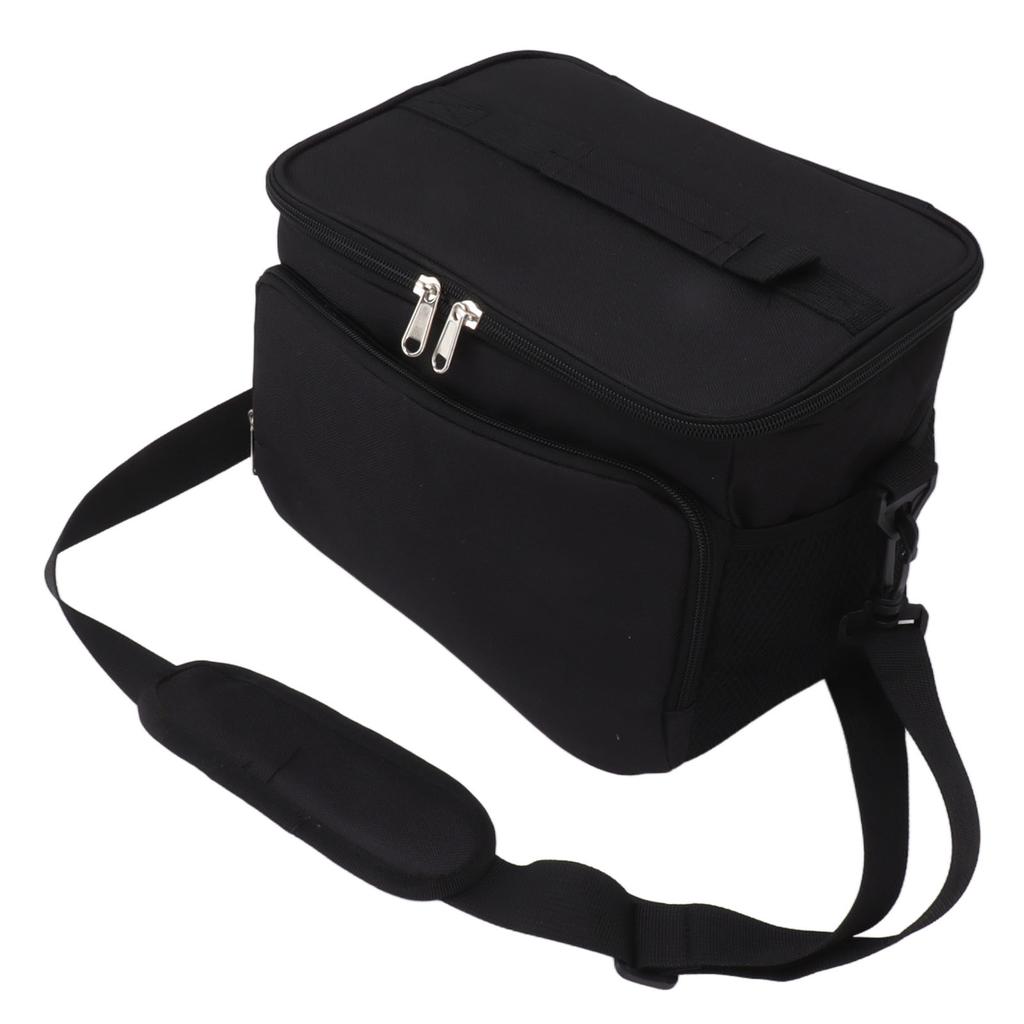 Insulated Lunch Bag Waterproof Large Capacity Portable Cooling Lunch Box Bag for Outdoor Camping Travel Black