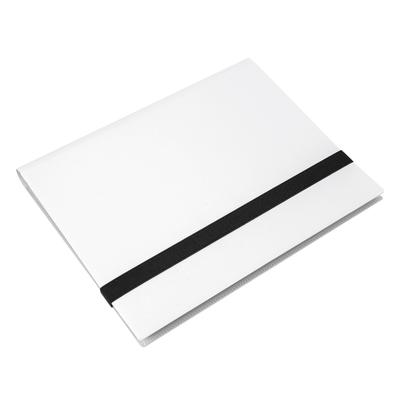 Carpeta de Tarjetas PP Portátil con Cremallera para 160 4 para 180 (4 Bolsillos, Tarjetas) (Blanco, Bolsillos, Tarjetas)