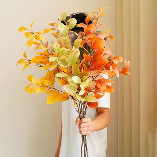 Decorative Artificial Plant No Watering Fade-less Flower Arrangement Simulation Eucalyptus Photography Props