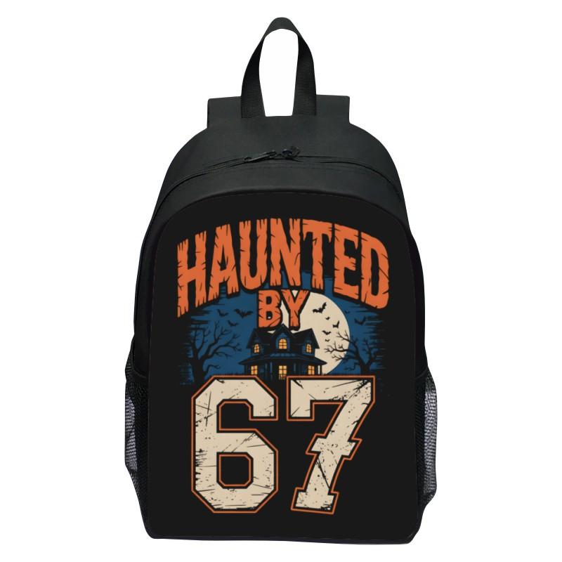 New Printed 67six Seven Backpack for Elementary School Students, Casual Cartoon Lightweight Backpack for 12th Grade