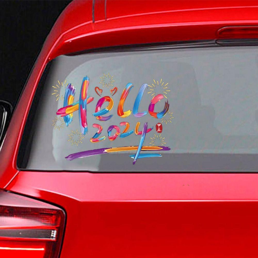 

Водонепроницаемые наклейки Hello 2024 Водонепроницаемые наклейки Hello 2024 2024 Креативные наклейки для окон Автостиль 30cm