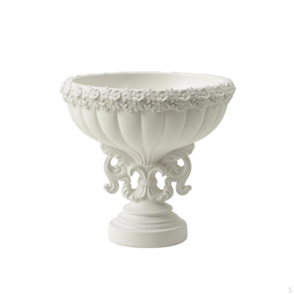 Ornate Pedestal Flower Vase | VintageStyle, Vase, for Tabletop Centerpieces