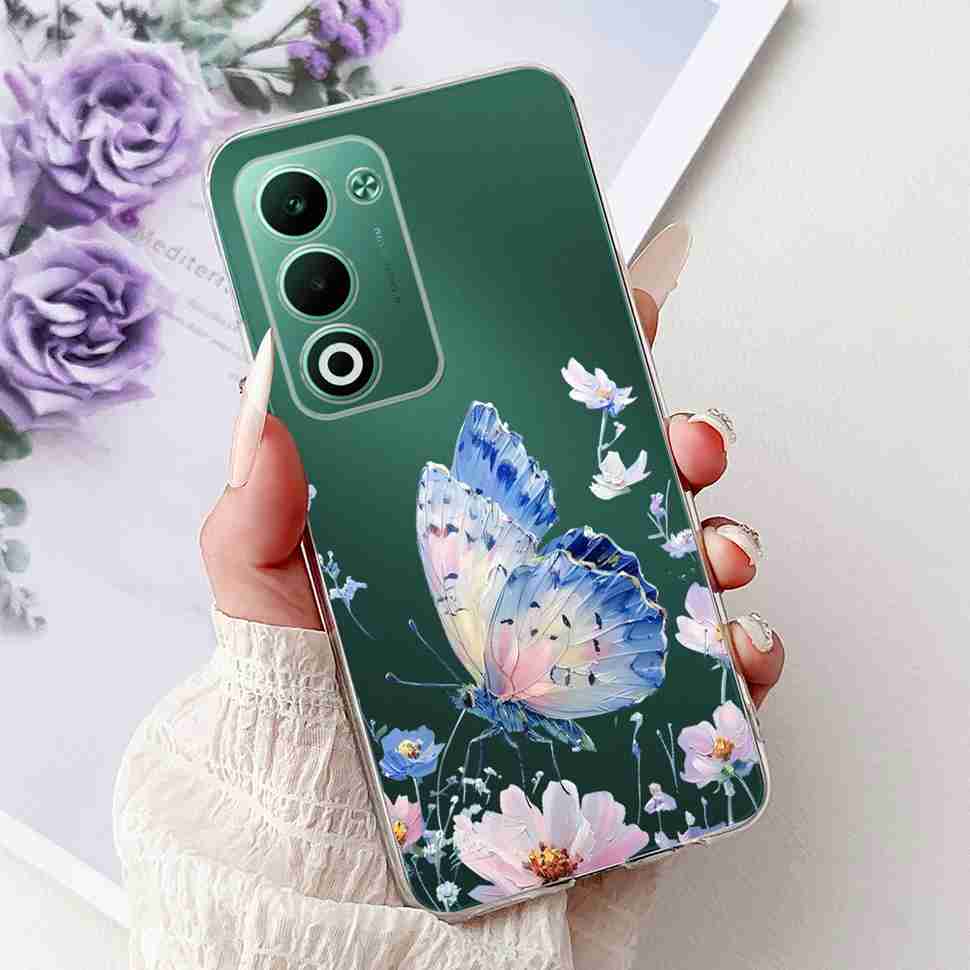 For Oppo A5 5G Global 6.67" Case Fashion Rose Butterfly Soft Silicone TPU Cover For Oppo a5 A5 2025 CPH2735 Phone Casing Coque
