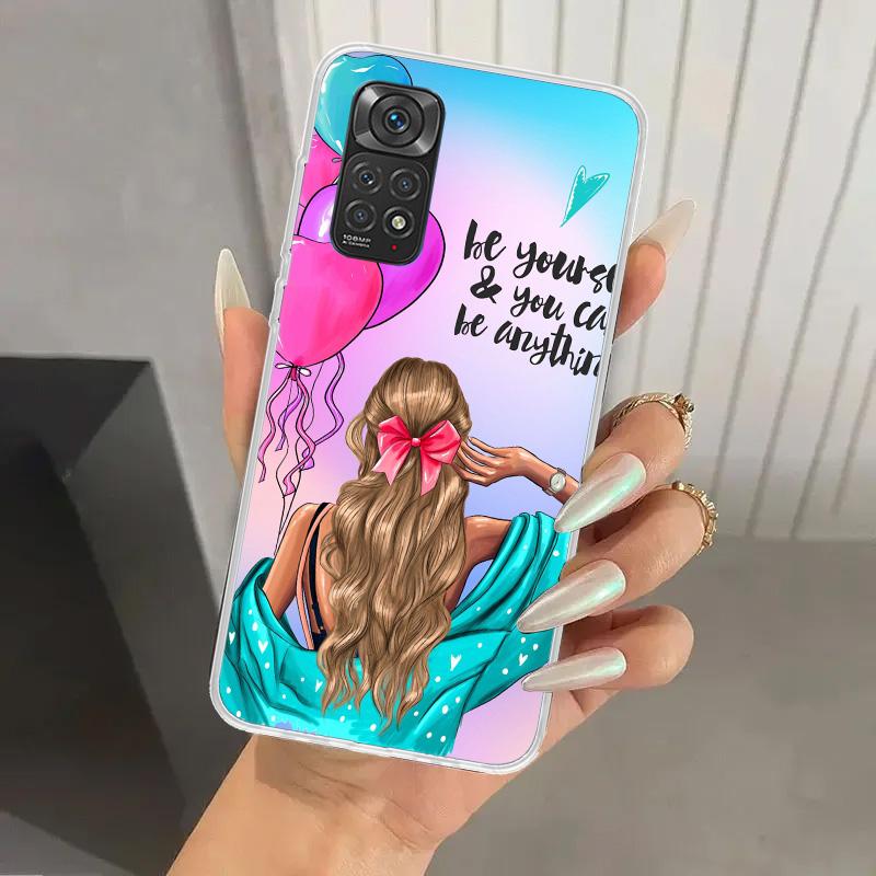 Woman Fashion Girl Super Mom Baby Phone Case for Xiaomi Redmi Note 15 14 14S 13 12S 12 Pro 11S 11 Plus 11T 11E 10S Soft Funda Pr