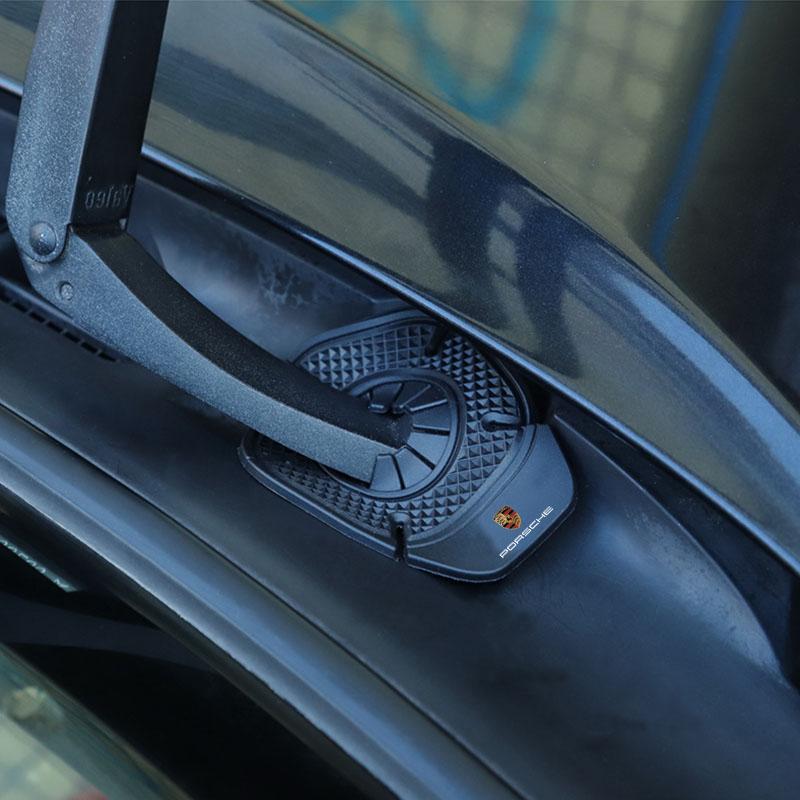 2Pcs Car Windshield Wiper Protective Cover Dust Wiper Emblem Car Styling For Porsche Boxster Cayenne Panamera Macan Cayman 911 918 996 917 991