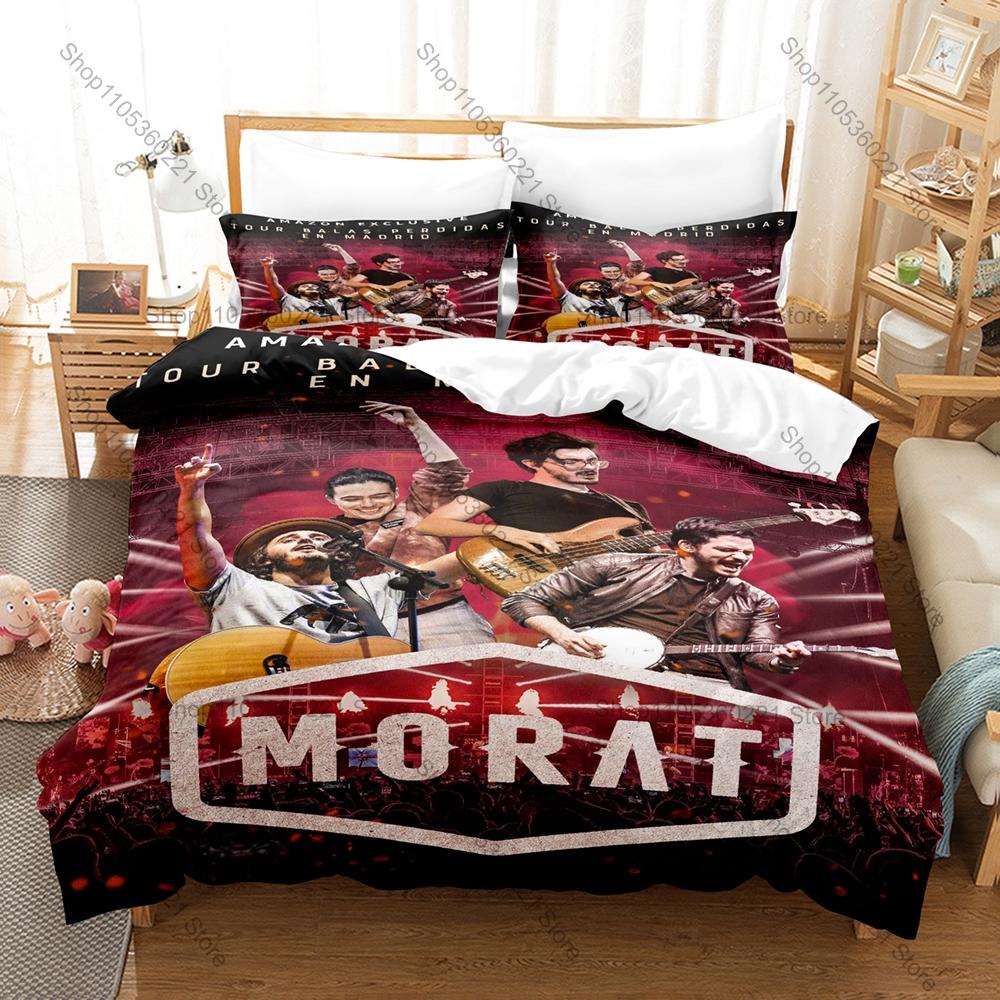 Famous Colombian Folk Pop Band Morat Bedding Set 1 Duvet Cover + 2 Pillowcases HD Digital Print Home Bed Linen