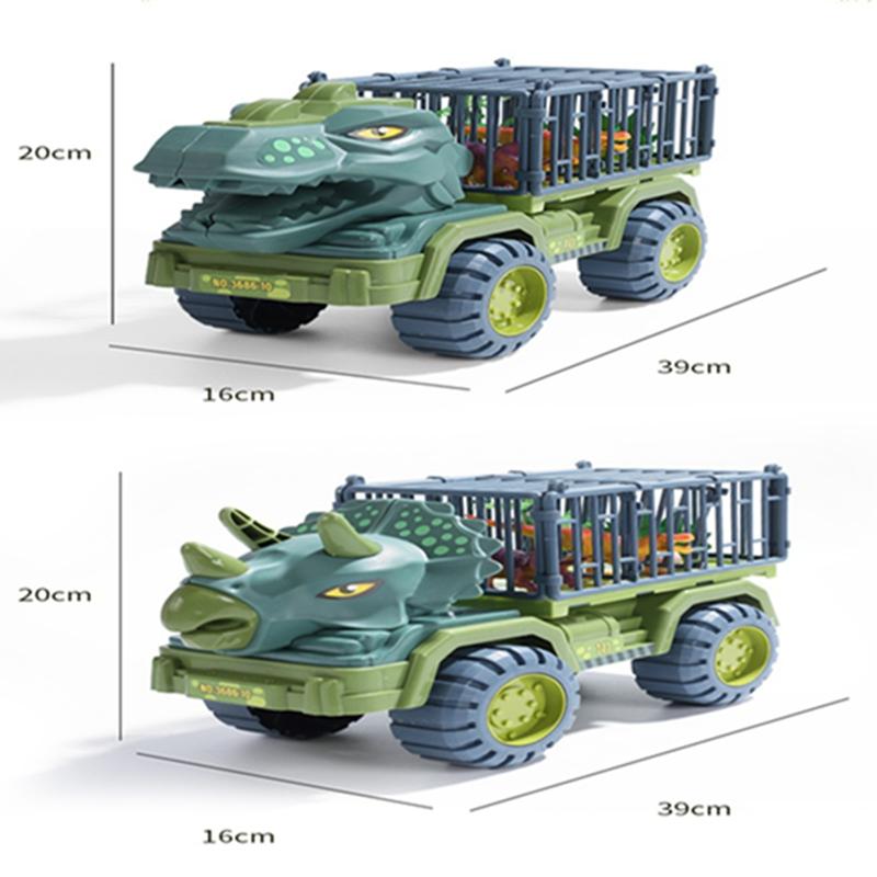 New Children's Car Toy Dinosaurs Transport Car with Dinosaur Large Engineering Vehicle Model Educational Toy Transport Vehicle Toy Boy Girl Gift