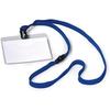Universal Badge Holder Pouch - DURABLE - 813907 - Resistant PVC - Blue Textile Lanyard - 60 X 90 Mm